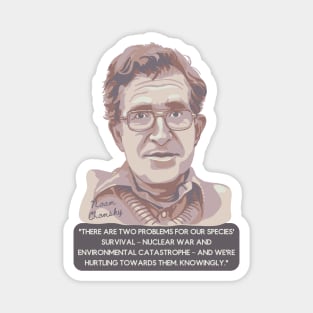 Noam Chomsky Portrait and Quote Magnet