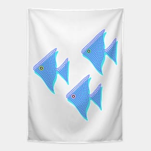 Mosaic angelfish fish Tapestry