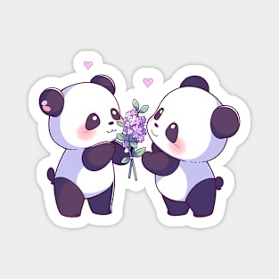 Valentine Pandas Magnet