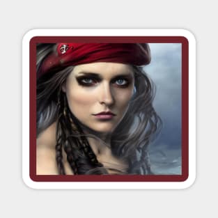 Girl Pirate Captain Magnet