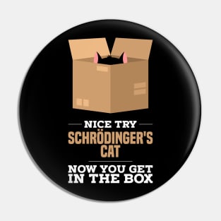 Physics Jokes T-Shirt I Schrodinger's cat Pin