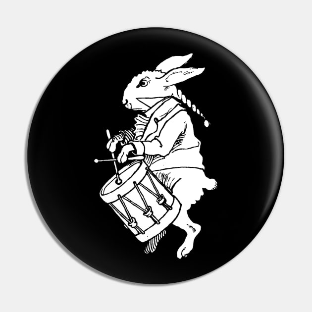 Drumming Rabbit Pin by metaphysical