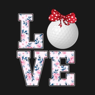 Summer Floral Love Golf T-Shirt