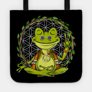 Hippie Frog Meditation Tote