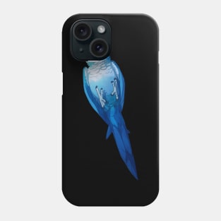 Playful Blue Spix Happy pet macaw parrot Phone Case