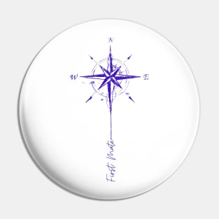 First Mate Compass rose Pin