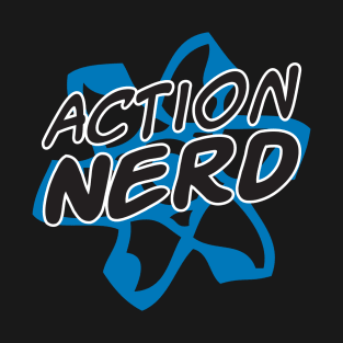 Funny Science Scientist Action Nerd Atom Blue T-Shirt