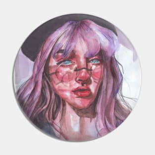 A Reverie - Portrait Pin