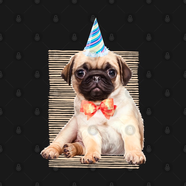 Cute Pug - Pug Life - puppy Dog Pug - Birthday Party by BabyYodaSticker