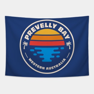 Retro Prevelly Bay Western Australia Vintage Beach Surf Emblem Tapestry