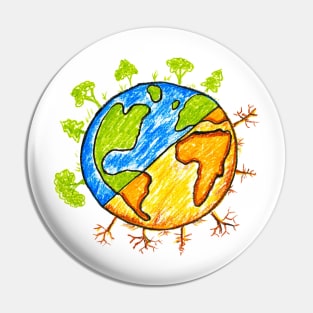 Save green planet Pin