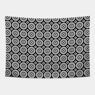 Circles and Diamonds Geometric Pattern Tapestry