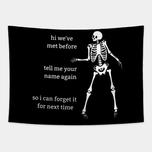 Sassy Skeleton: "What's Your Name" Tapestry