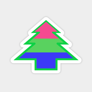 Polysexual/Polyromantic Pride: Christmas Tree Magnet