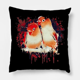 Love Bird Tie Dye art design Pillow