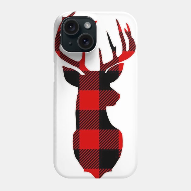 Deer Ol' Plaid Christmas Reindeer Phone Case by charlescheshire