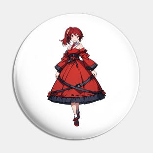 Cute happy anime girl in summer series Pin