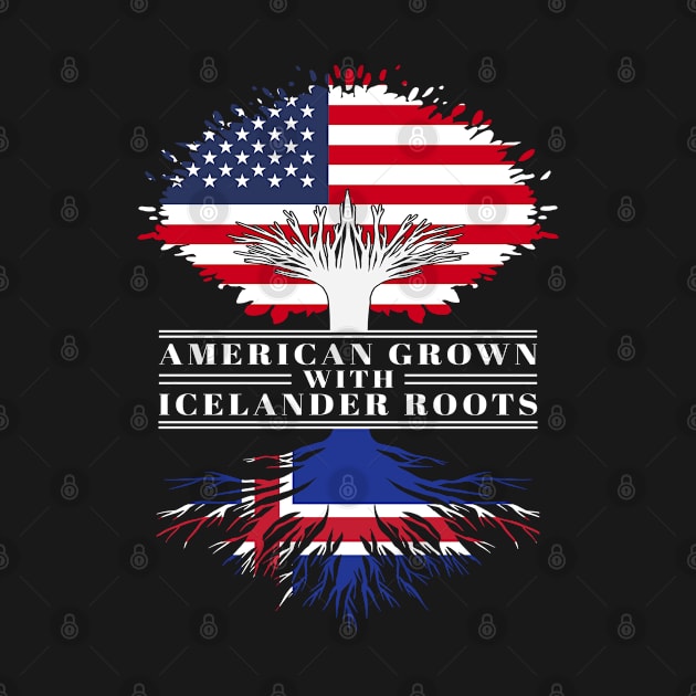 American Grown With Icelander Roots Us Iceland Flag Tree by BramCrye