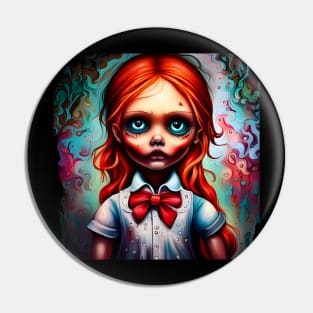 scary doll Pin