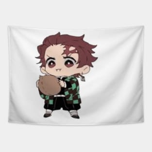 Angry Chibi Tanjiro From Demon Slayer Tapestry