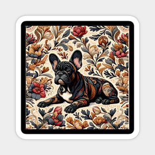 French Bulldog inspired by William Morris Magnet