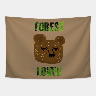 Bear the forest lover illustration Tapestry