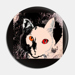 gato blanco Pin