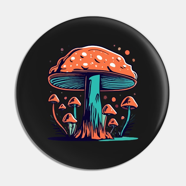 Magic mushrooms Pin by CatCoconut-Art