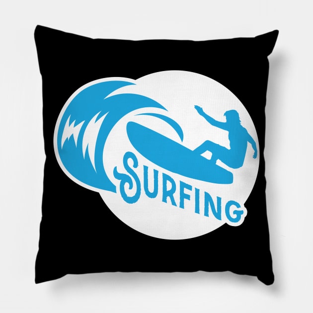 Surfing Pillow by Dojaja