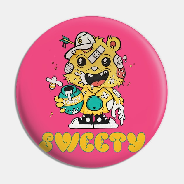 Cute Funny Baby Bear Child Birthday Kids School Costume Gift Pin by peter2art