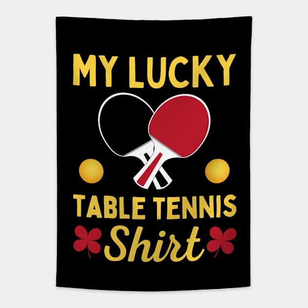 Table Tennis Funny Tapestry by footballomatic