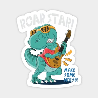 Rockstar Dinosaur Magnet