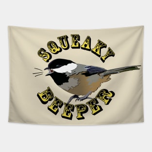 Squeaky Beeper Chickadee Tapestry