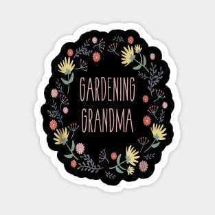 Cute Gardening Grandma Magnet