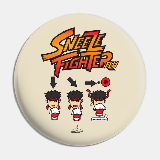 Sneeze Fighter Flu Pin by FunkyHanger