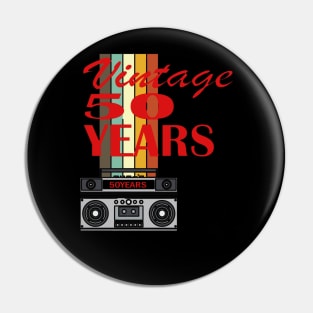 VINTAGE 50TH BIRTHDAY Pin