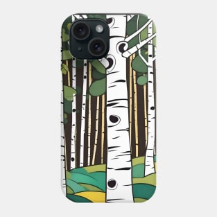 Birch forest Phone Case