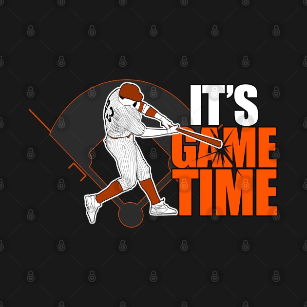 It's Game Time - Baseball (Orange) by adamzworld