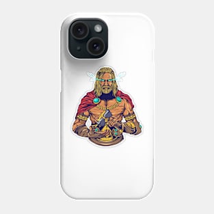 Mighty Thor with mjolnir Phone Case