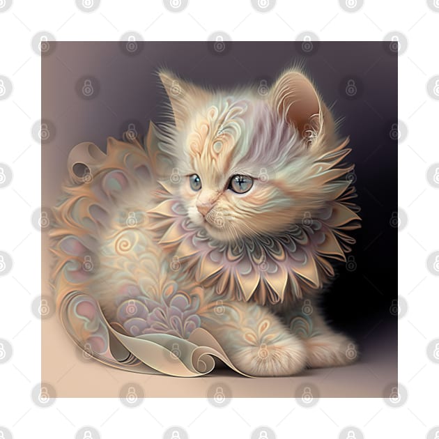 A Fractal Portrait of A Baby Kitten by daniel4510