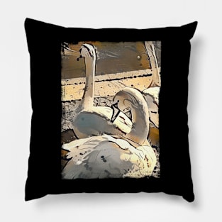 Swans' Dreams Pillow