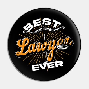 Funny Attorney Law Lover Advocate Best Lawyer Pin