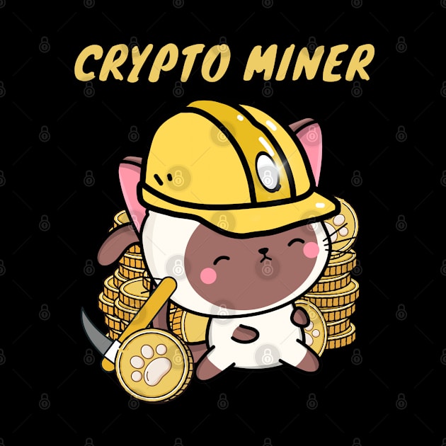 Funny white cat is a Crypto Miner by Pet Station
