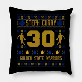 Steph Curry Ugly Sweater Pattern Pillow