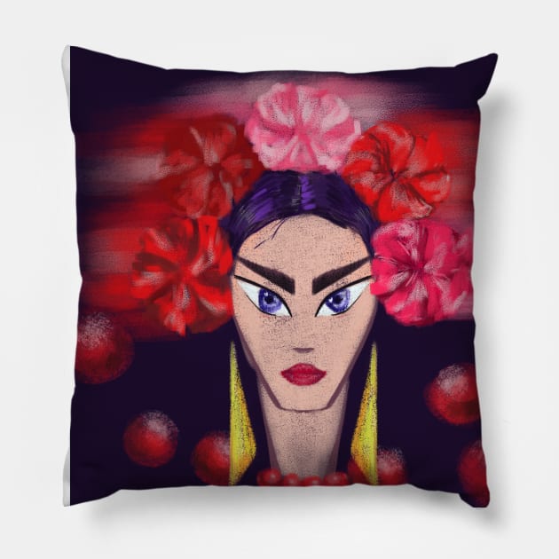 viva la vida frida Pillow by Ganna_Panna