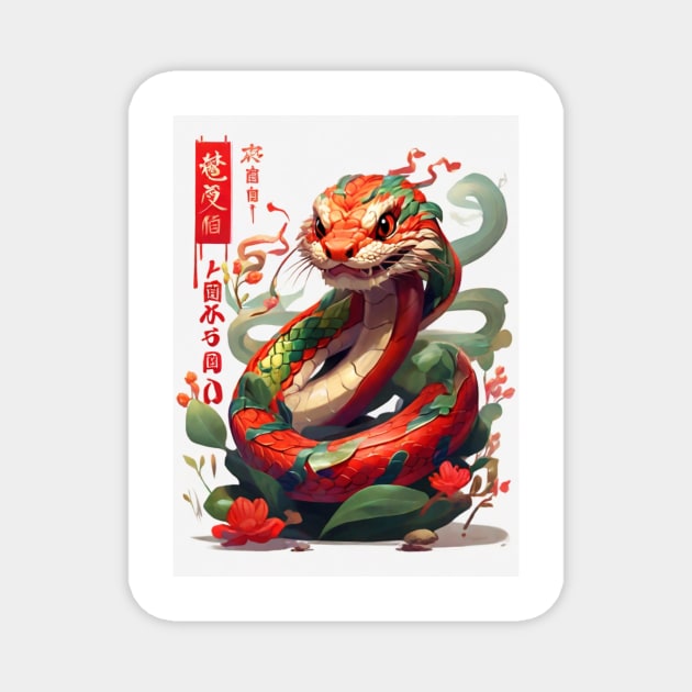 KUNG HEI FAT CHOI – THE SNAKE Magnet by likbatonboot