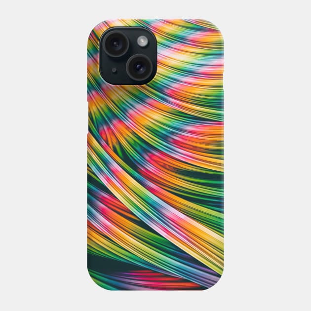 Super Rainbow Abstract Art Strands Phone Case by love-fi