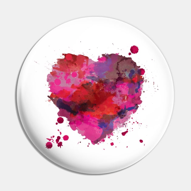 Splattered Love Pin by MonkeyMade