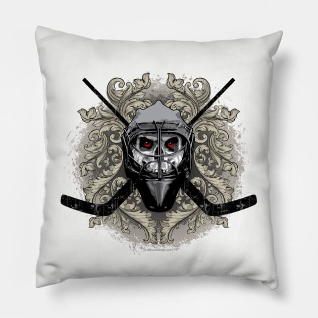 Hellish Hockey Goalie Pillow by eBrushDesign