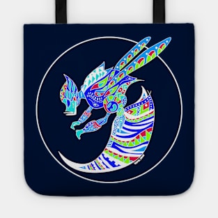 blue bee the mexican kaiju with totonac patterns Tote